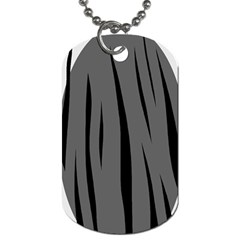 Gray, Black And White Design Dog Tag (two Sides) by Valentinaart