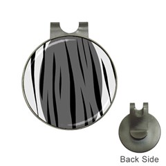 Gray, Black And White Design Hat Clips With Golf Markers