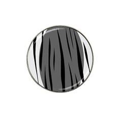 Gray, Black And White Design Hat Clip Ball Marker