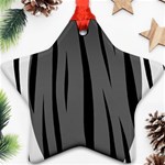 Gray, black and white design Star Ornament (Two Sides)  Front