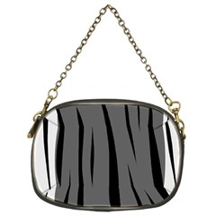 Gray, Black And White Design Chain Purses (two Sides) 