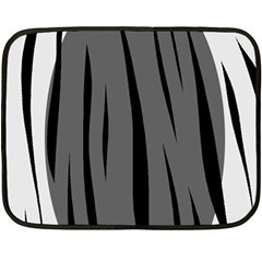 Gray, Black And White Design Double Sided Fleece Blanket (mini) 