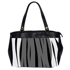 Gray, Black And White Design Office Handbags (2 Sides) 