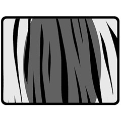 Gray, Black And White Design Fleece Blanket (large) 