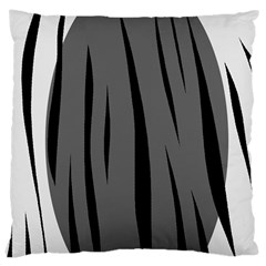 Gray, Black And White Design Large Cushion Case (one Side)