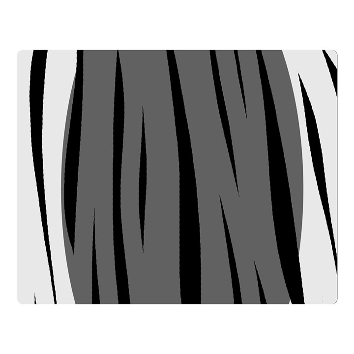 Gray, black and white design Double Sided Flano Blanket (Large) 