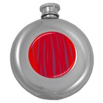 Hot lava Round Hip Flask (5 oz) Front