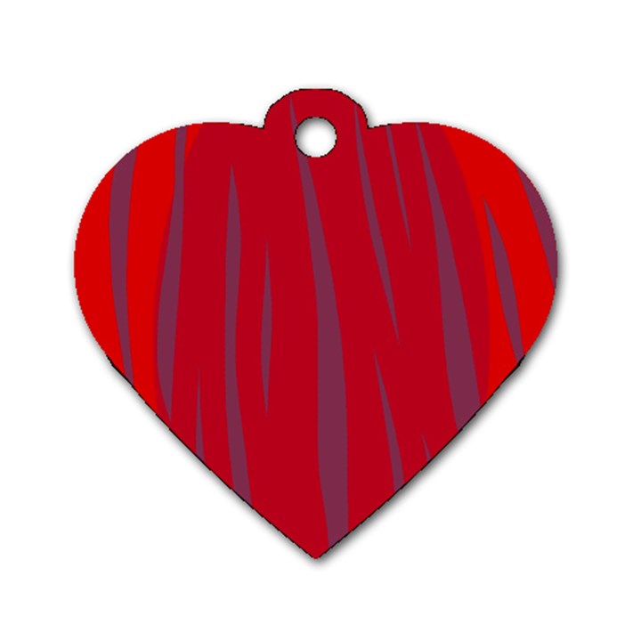 Hot lava Dog Tag Heart (Two Sides)