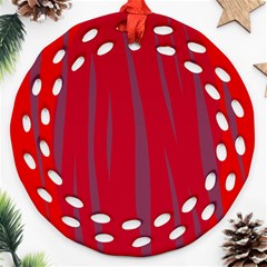 Hot Lava Round Filigree Ornament (2side)