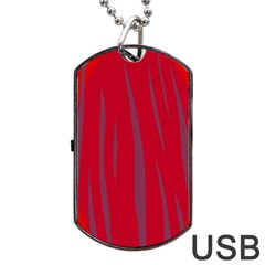 Hot Lava Dog Tag Usb Flash (one Side) by Valentinaart