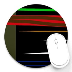 Colorful Lines  Round Mousepads