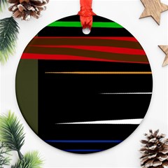 Colorful Lines  Ornament (round) 