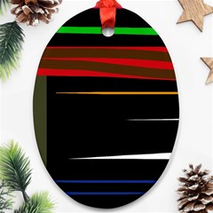 Colorful Lines  Ornament (oval) 