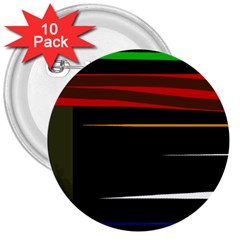 Colorful Lines  3  Buttons (10 Pack) 