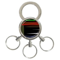 Colorful Lines  3-ring Key Chains