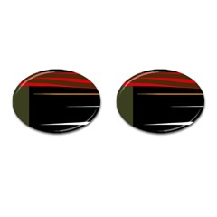 Colorful Lines  Cufflinks (oval)