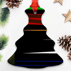 Colorful Lines  Christmas Tree Ornament (2 Sides)