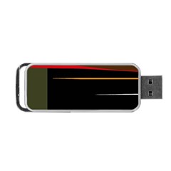 Colorful Lines  Portable Usb Flash (one Side) by Valentinaart