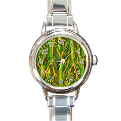 Upside-down Forest Round Italian Charm Watch