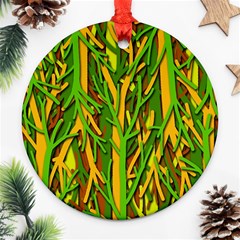 Upside-down Forest Ornament (round) 