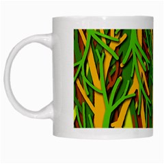 Upside-down Forest White Mugs by Valentinaart