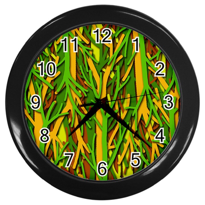 Upside-down forest Wall Clocks (Black)