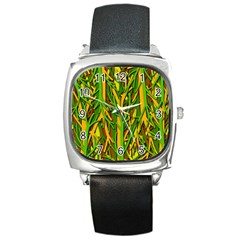 Upside-down Forest Square Metal Watch by Valentinaart