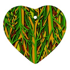 Upside-down Forest Heart Ornament (2 Sides)