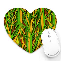 Upside-down Forest Heart Mousepads by Valentinaart