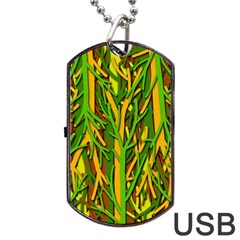 Upside-down Forest Dog Tag Usb Flash (one Side)