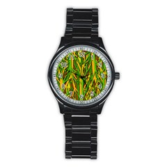 Upside-down Forest Stainless Steel Round Watch