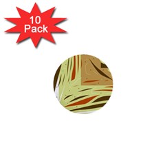 Brown Decorative Design 1  Mini Buttons (10 Pack) 