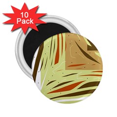 Brown Decorative Design 2 25  Magnets (10 Pack) 