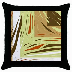 Brown Decorative Design Throw Pillow Case (black)