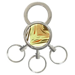 Brown Decorative Design 3-ring Key Chains