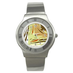 Brown Decorative Design Stainless Steel Watch