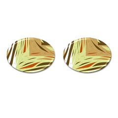 Brown Decorative Design Cufflinks (oval)