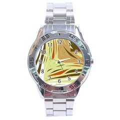 Brown Decorative Design Stainless Steel Analogue Watch