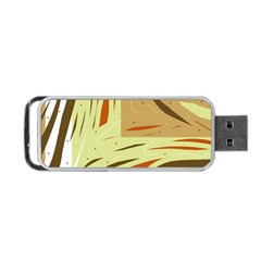 Brown Decorative Design Portable Usb Flash (one Side)