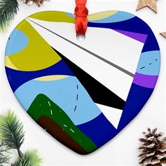 Paper Airplane Ornament (heart) 