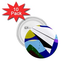 Paper Airplane 1 75  Buttons (10 Pack)