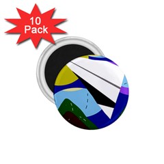 Paper Airplane 1 75  Magnets (10 Pack) 