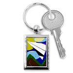 Paper airplane Key Chains (Rectangle)  Front