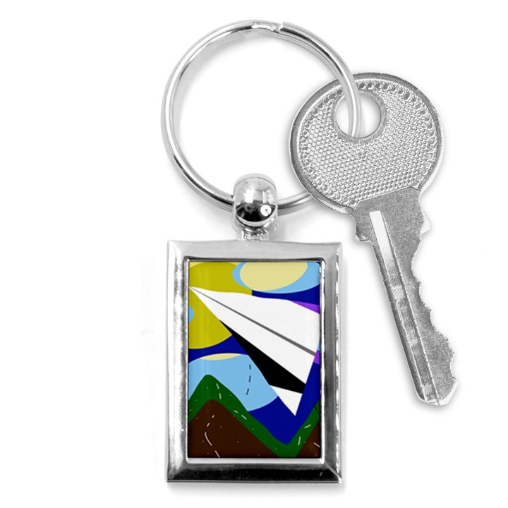 Paper airplane Key Chains (Rectangle) 