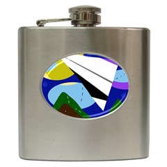 Paper Airplane Hip Flask (6 Oz) by Valentinaart