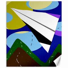 Paper Airplane Canvas 8  X 10  by Valentinaart