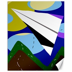 Paper Airplane Canvas 16  X 20   by Valentinaart