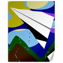 Paper Airplane Canvas 18  X 24   by Valentinaart