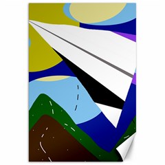 Paper Airplane Canvas 20  X 30   by Valentinaart