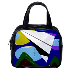 Paper Airplane Classic Handbags (one Side)